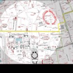 The first case study is just north of the Pantheon (which appears at the bottom and center of the image). This area is known as the Campus Martius.
